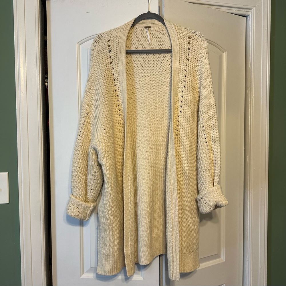 Free People Nightingale Cardi in Cream